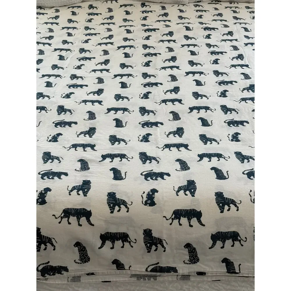 IKEA URSKOG Twin Duvet Cover Wild Animals Safari Tigers Lions Leopards Cotton